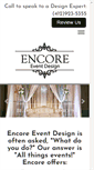 Mobile Screenshot of encoreeventdesign.com