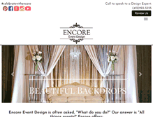 Tablet Screenshot of encoreeventdesign.com